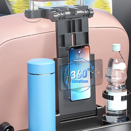A08 Car Travel Table Board Multifunctional Height Adjustable Universal Headrest Mount Seat