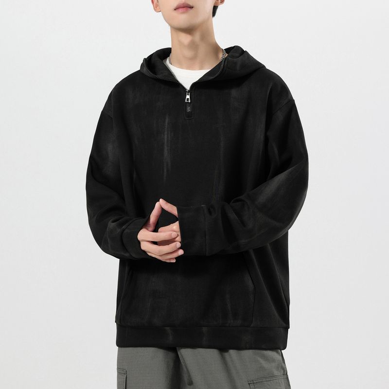 Men's Casual Loose Long-Sleeve Hoodie with Cut Tags, Clearance Sale, Trendy Autumn Style