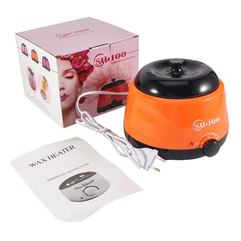 Elektrischer Wachserhitzer, Paraffinwärmer, Haarentfernungsmaschine, 100 g Bohnen, 10 Stück Holzaufkleber, Haarentfernungssets, Wachsset