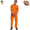 Halloween Orange Prisoner Couple Costume Jumpsuit Set