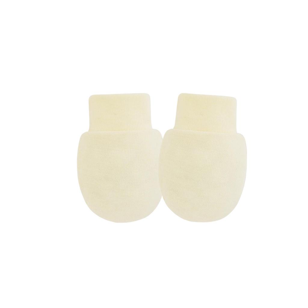 Newborn Baby Solid Color Anti-Scratch Gloves Set for All Seasons (0-3 Months) - Europe & US