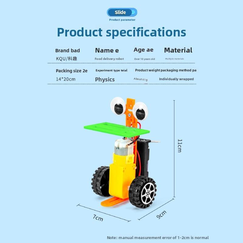 Simulated Food Delivery Robot Assembly Model Material Set For Students And Kids