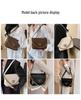 Korean Style Trendy Women's Single Shoulder Chain Crossbody Bag - Simple, Fashionable, Versatile, Solid Color Underarm Bag for Winter