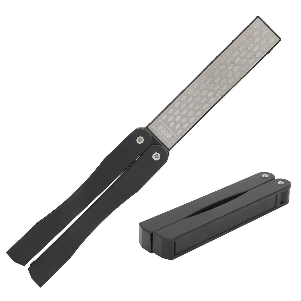 Outdoor Folding Pocket Whetstone Double Sided Knife Sharpening Stone 600 Grit 400 Grit