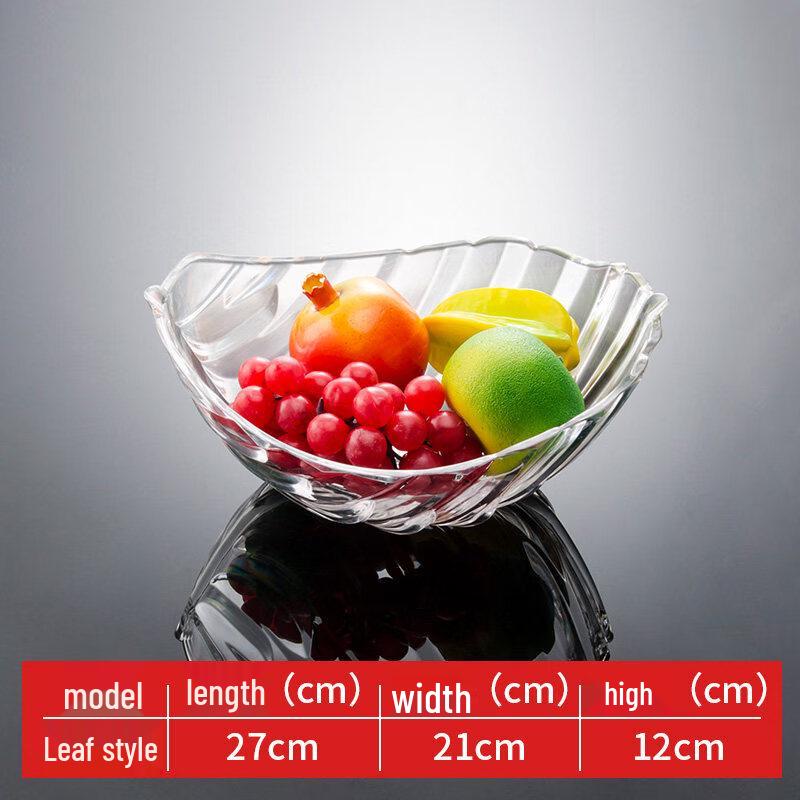 

Acrylic Plastic Deep Leaf Fruit Bowls, Set of 2