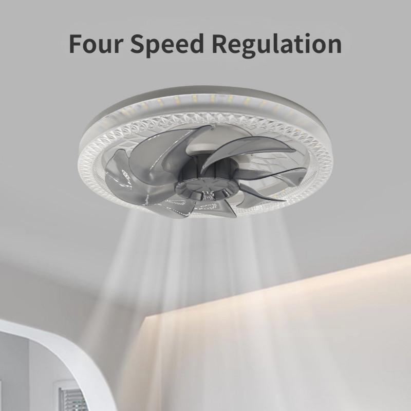 30 * 12.5 * 30cm Intelligence Living Room Ceiling Fan Light Household Bedroom Fan Lamp Modern And Simple Silent Indoor Electric Celling Fan