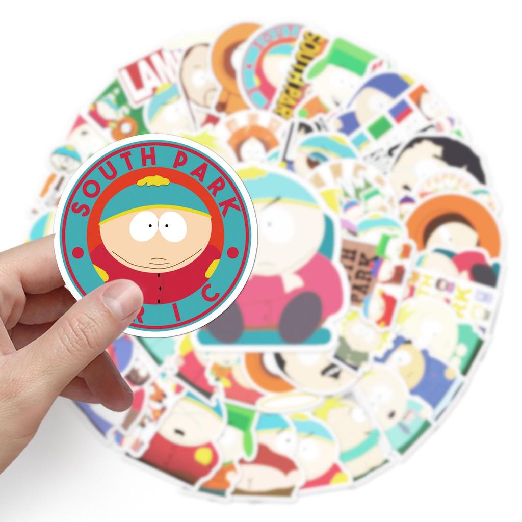 50 South Park Graffiti Stickers - Cartoon DIY Stickers for Skateboards, Water Bottles, and Suitcases