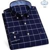 100% Reine Baumwolle Oxford Hemden für Herren Langarm Kariertes Hemd Gestreiftes Männliches Business Karriertes Rotes Hemd Herren Designer Kleidung 7XL