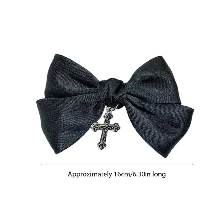 Schleifen-Haarspangen Goth-Schleifen-Haarspangen Entenschnabel-Haarspangen für Mädchen und Frauen