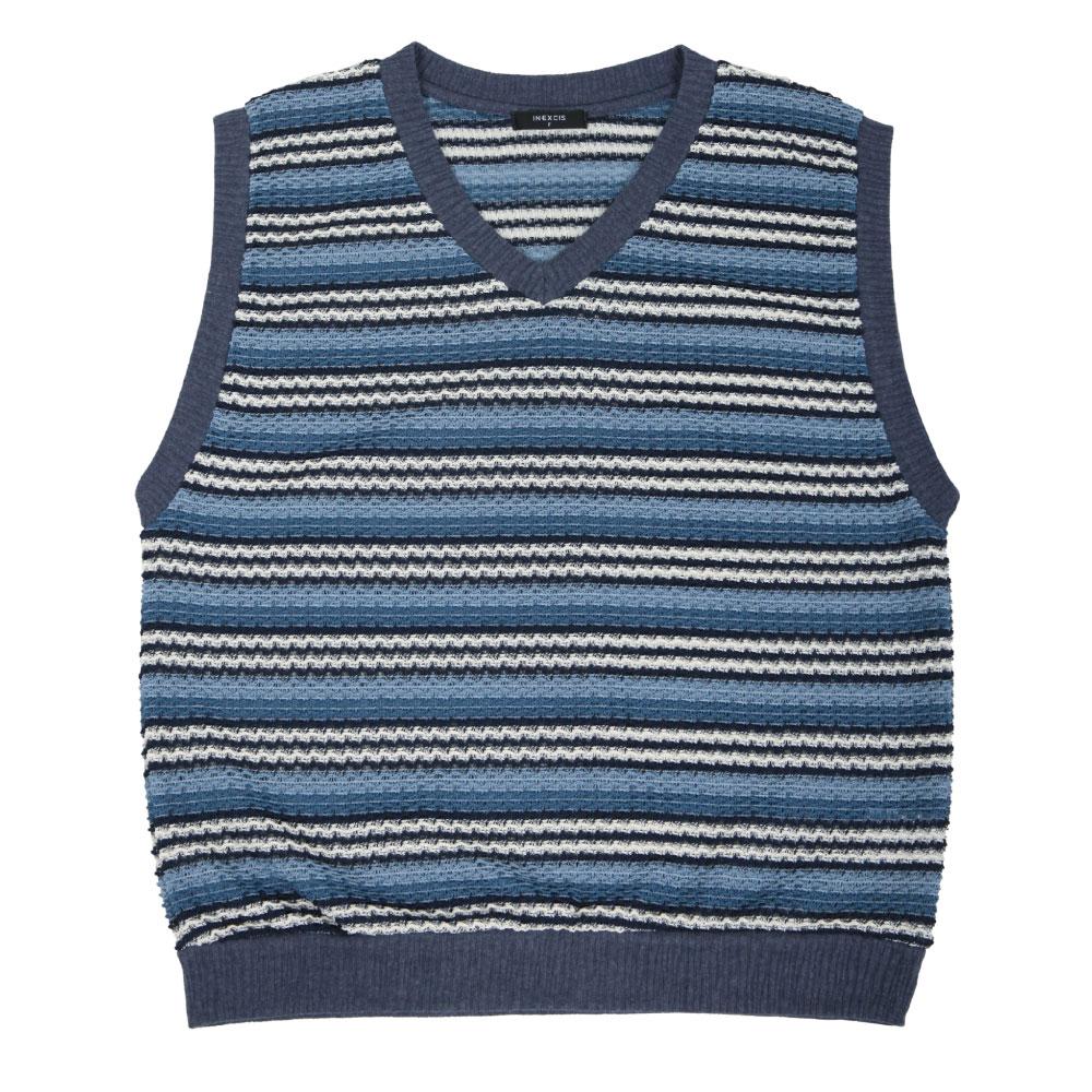 Inexcis Ethnic Knit Vest (Blue)