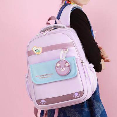 The New Schoolbag Is High-value, Fresh and Sweet, Contrasting Colors, Backpack, Kindergarten Level 1-3 Large-capacity Backpack.