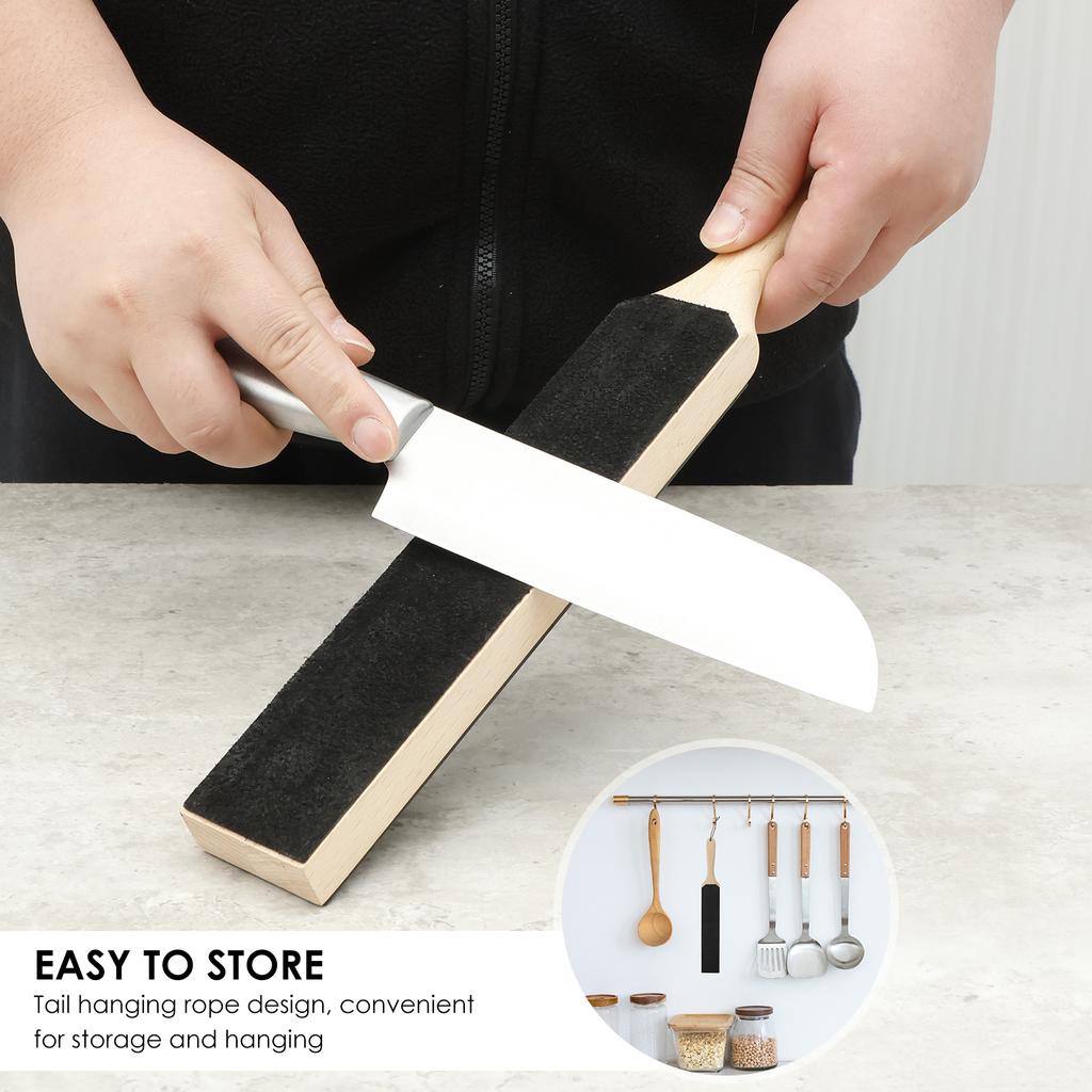 Double Side Leather Strop Leather Sharpening Strop for Razor Knives Double Sided Home Sharpening Tool and Polishing Board