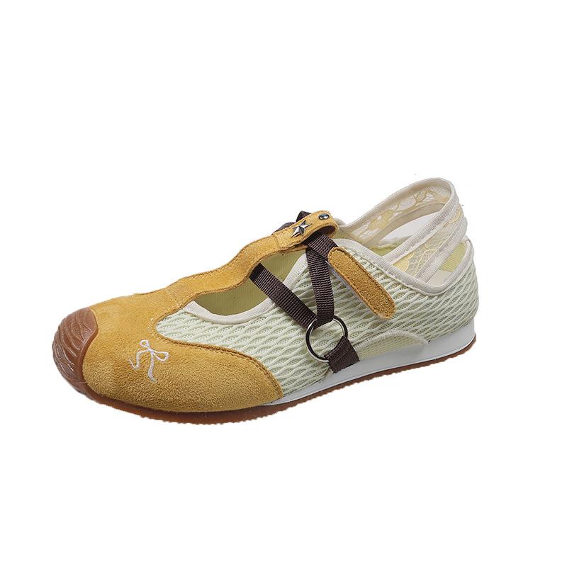 [Fanfna] Mary Jane Einzelschuhe 2025 Sommer neue Mesh atmungsaktive Sportschuhe vielseitige lässige Forrest Gump Schuhe