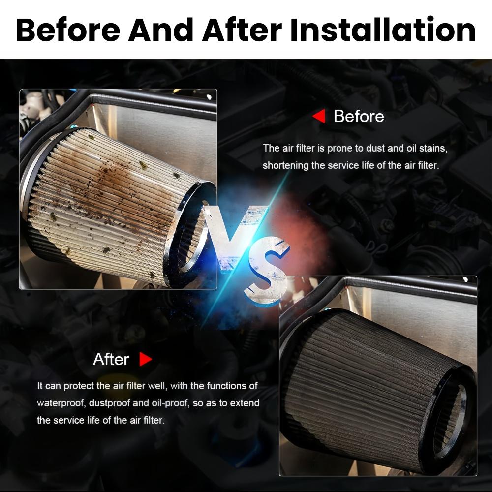 Universal Air Filter Protective Cover Car High Flow Cold Air Intake Filters Waterproof Oilproof Dustproof Air Filter Cover S/L