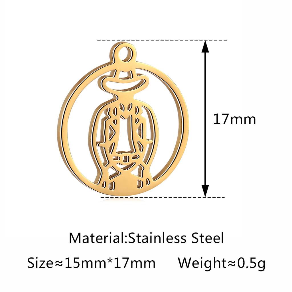5Pcs Horse/Hat/Horseshoe/Cactus/Boot Charms Stainless Steel Western Cowboy Pendants DIY Bracelet Necklace Crafts Jewelry Making