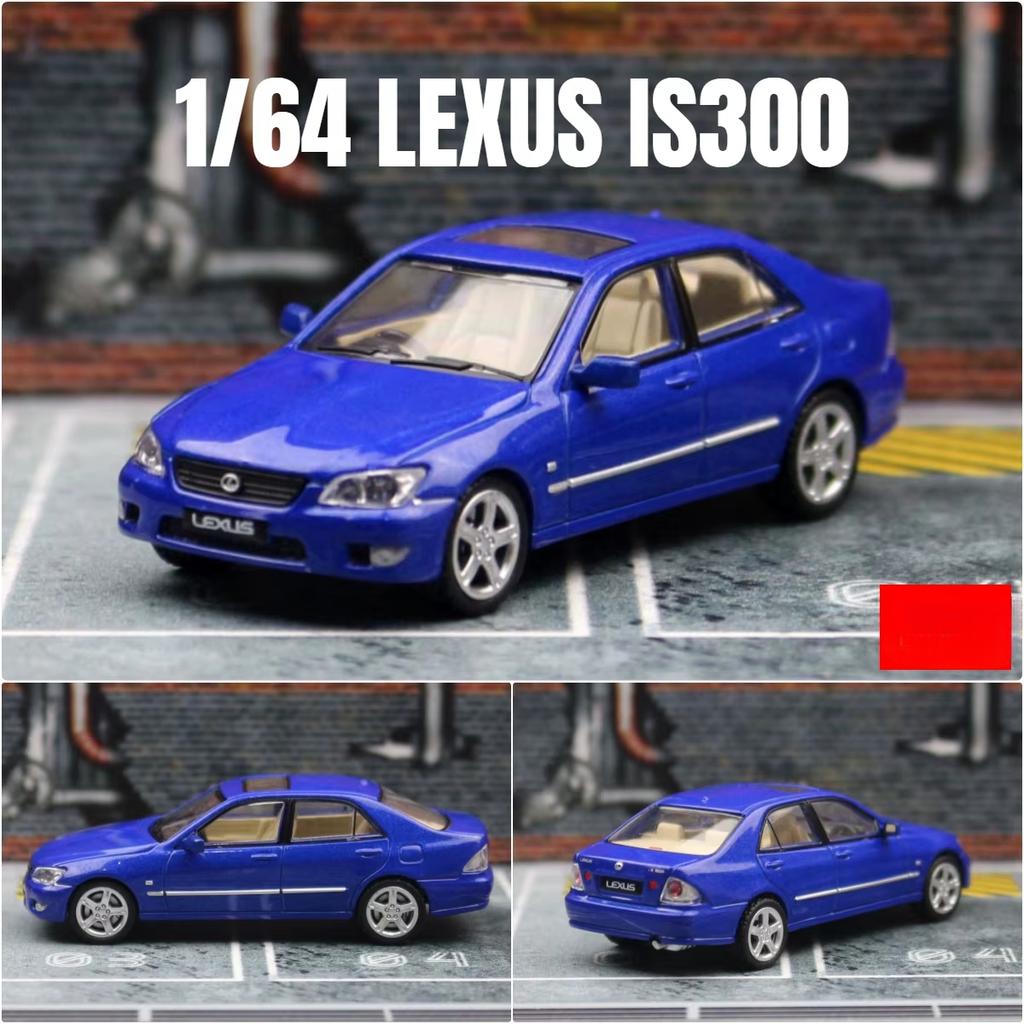 1/64 Lexus IS300 Limousine Miniaturmodell JKM 1:64 Premium Spielzeugauto Fahrzeug Freilaufräder Druckguss Zinklegierung Metall Sammlung Geschenk Junge