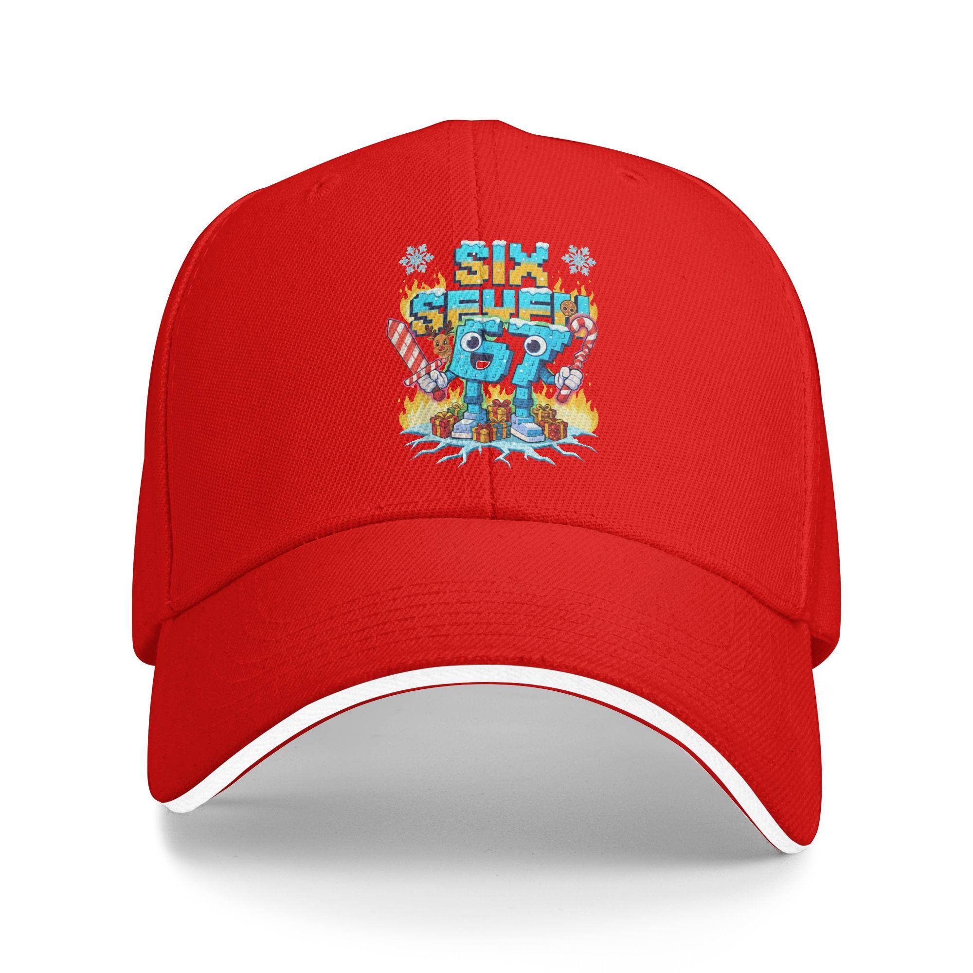 

Unisexs WoUnisexs Funny Kids Meme 67 Six Seven Italian Brainrot Christmas Hat Summer Adjustable Cap Baseball Cap Sports Sunshade One Size