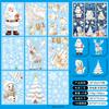 New Christmas Window Stickers White Christmas Snowman Christmas Tree Static Stickers Windows Christmas Decoration Stickers