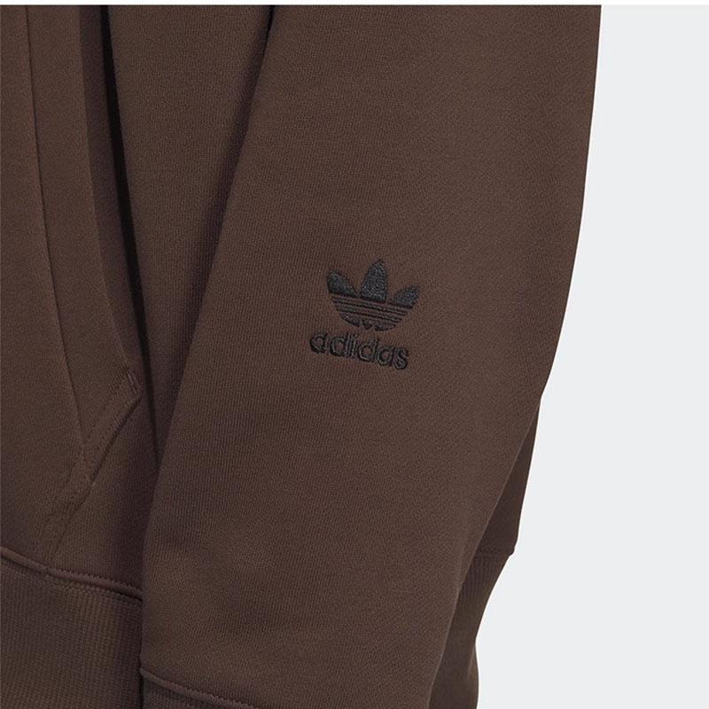 Adidas Originals Letter Logo Printed Sports Hoodie Men hoodies Brown IZ1519