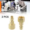 2pcs 1/4 NPT Air Line Hose Compressor Connectors 41mm Length Brass Female Quick Release Fitting Air Compressor Accessories