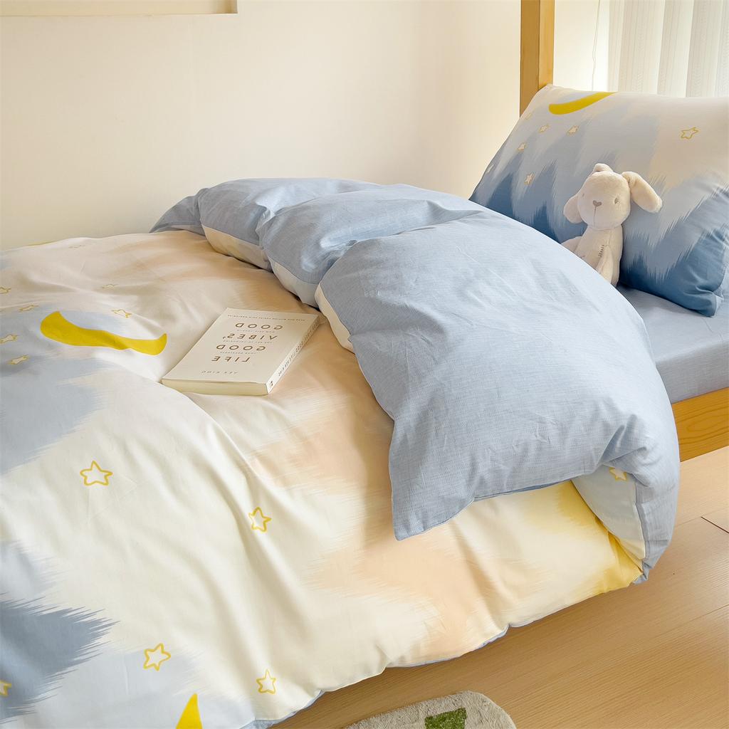 K pop Style Back-to-School Pink Bedding Set Twin Full Queen Size Bed Girls Floral Bed Flat Sheet Pillowcase Kawaii Home Textile