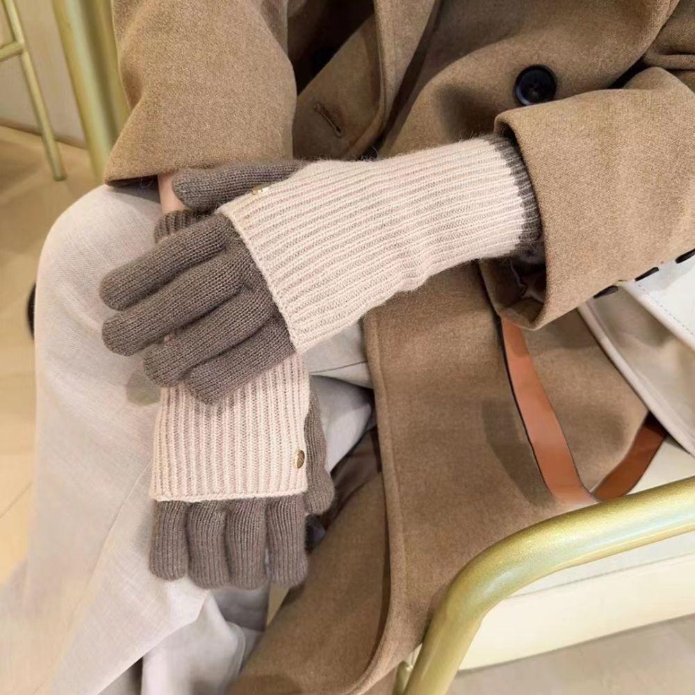 Open-Finger Long Gloves Dual-purpose Arm Cover Breathable Touchscreen Gloves Cycling