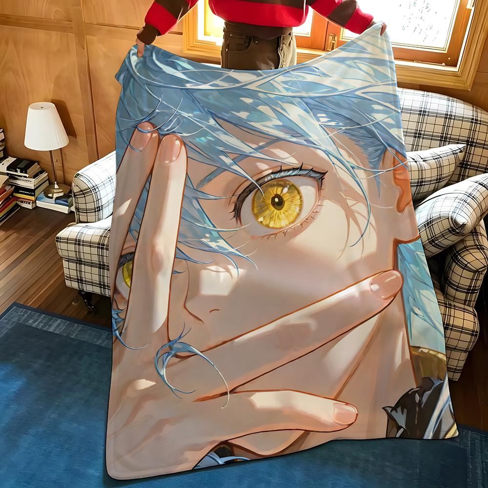 Anime T-Tensura Throw Flannel Blanket Suitable for Sofas Beds Offices Travel, Camping Chairs