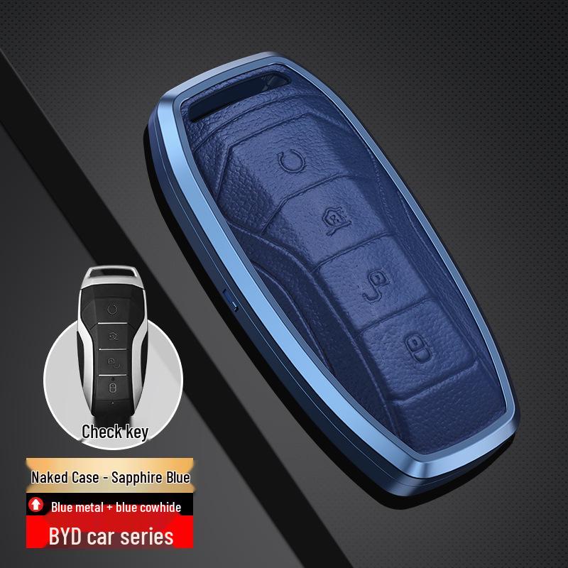 BYD Car Key Fob Case: Qin Pro, Song PLUS, Han MAX, Tang E9 - Aluminum Alloy Shell and Buckle