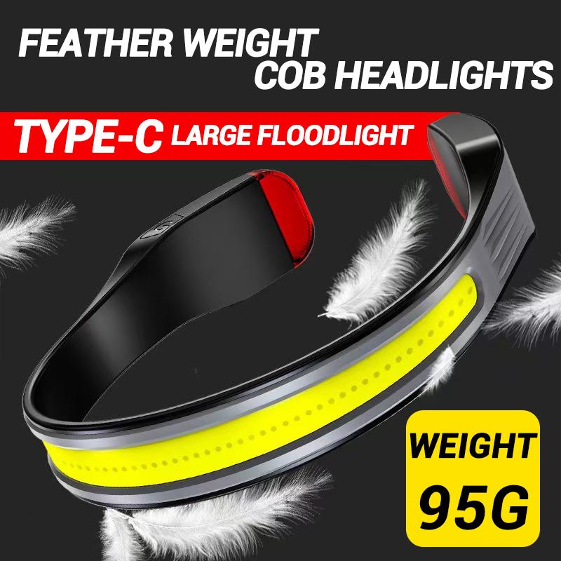 COB Headlights LED Mini Headlights Type-C Rechargeable Outdoor Night Fishing Night Running Neck Lamp