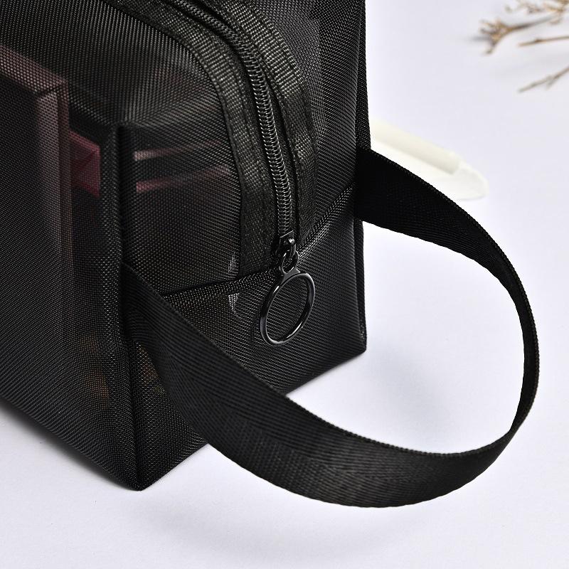 

Черная сетчатая косметичка, женская прозрачная косметичка, маленькая и большая портативная сумка для хранения, дорожные туалетные принадлежности, органайзер для полотенец, сумка