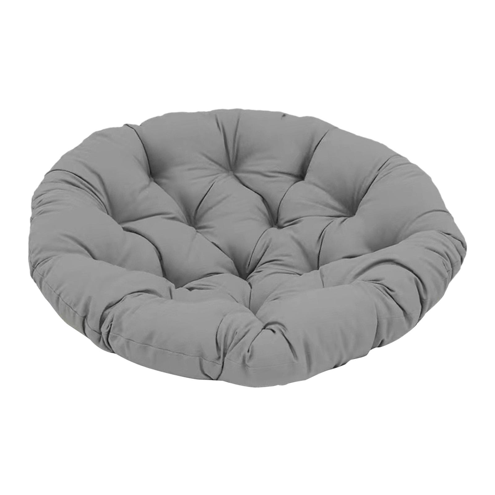 Подушка для стула Papasan, подушка для стула Egg, коврик для садового стула, моющийся, толстый, круглый, 15,7 дюйма, для сидений кресел-качалок, прочный темно-серого