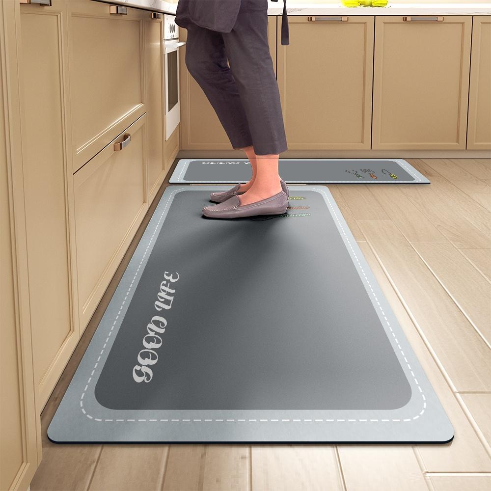 Kitchen Floor Mat Bedroom Living Room Long Bedside Hallway Hallway Soft Washable Carpet Non-slip Bathroom Entrance Doormat
