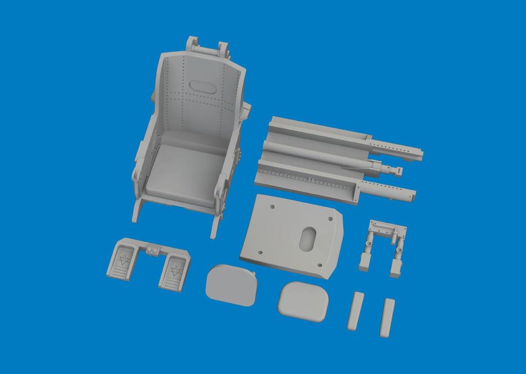 Eduard 1/48 Brassin F-86F Ejection Seat (for Hasegawa) Plastic Model Kit Parts EDU6481056 (Airplane)