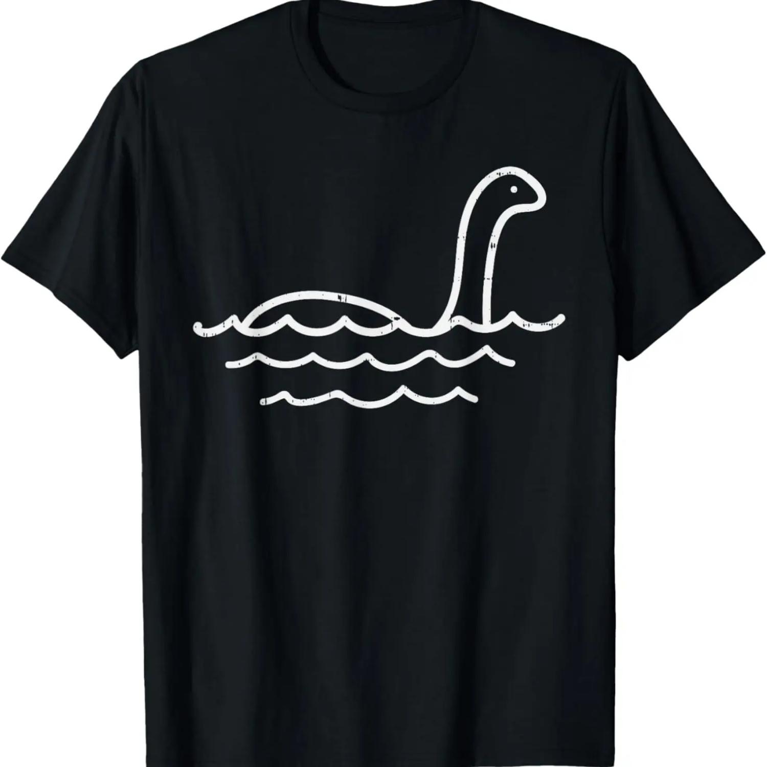 

Loch Ness Monster Line Cute Nessie Nessy Animal Lover Gift T-Shirt S чёрный