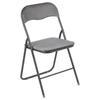 Basico Folding Chair Graphite Velvet