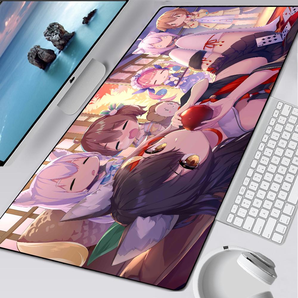 Ookami Mio Hololive Large Gaming Mouse Pad Computer Mousepad Pc Gamer Mouse Mat Xxl Laptop Mouse Carpet Keyboard Mat Desk Pad