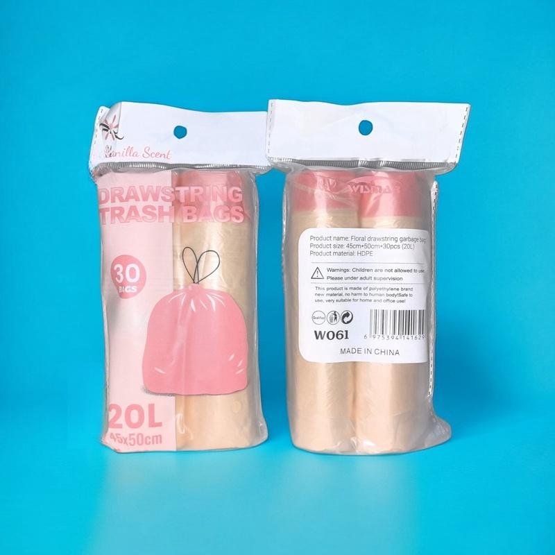 Scents (Rose/Lavender/Lemon/Vanilla) 45x50cm Scented Drawstring Trash Bags - Thickened Large Fragrant Garbage BagswithHandles, 4