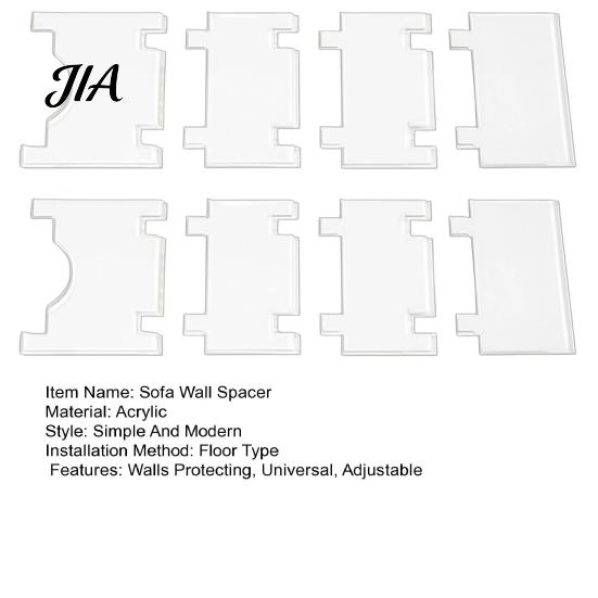Verstellbarer Sofapuffer 2/4 Sets Klarer Acryl-Möbelwandpuffer, Couchbett-Stopper, Wohnzimmerzubehör Risiken durch Heizung vorbeugen, Platz halten &