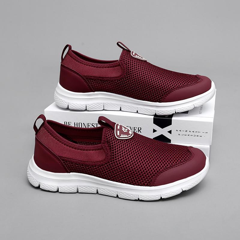 Fashion Plus Size Running Shoes Summer Sneakers Mesh Breathable Lightweight Walking Casual Slip-On Driving Women Loafers Men Size 48
