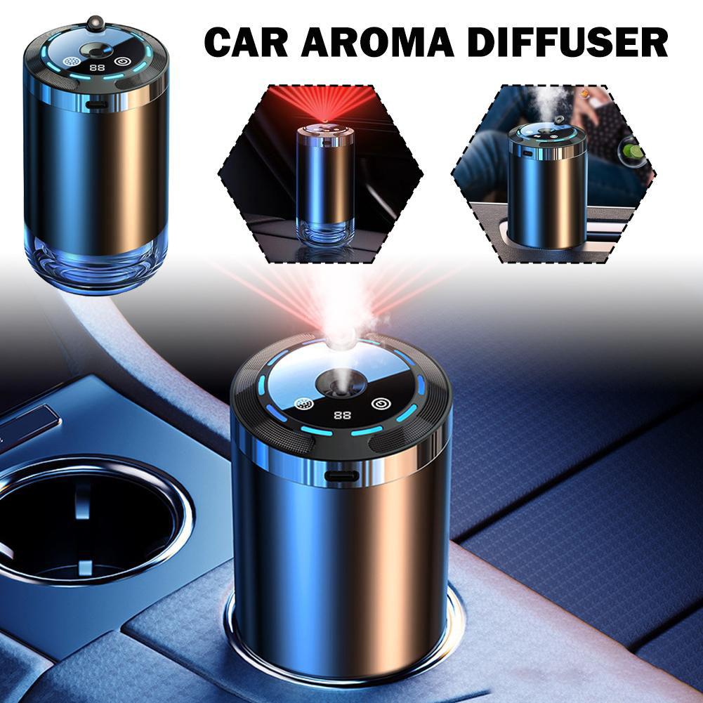 Smart Car Air Freshener Rechargeable Car Aroma Diffuser 5 Modes Adjustable Intelligent Fragrance Humidifier Auto Odor Eliminator
