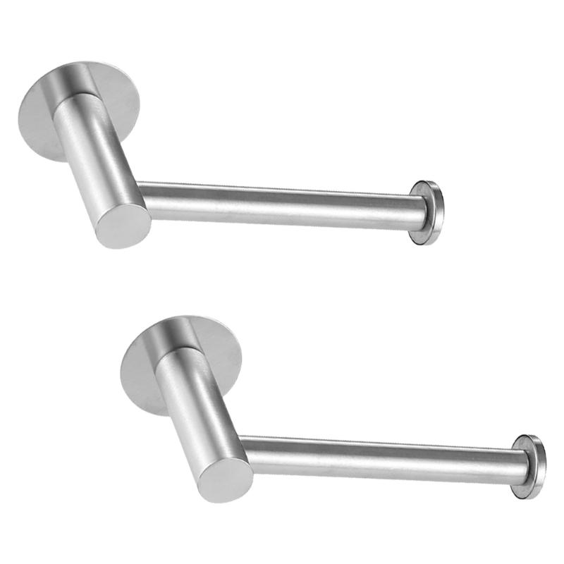 

Set of 2 Toilet Paper Roll Stand Holder Adhesive Curtain Tie Backs Stylish Metal Holdbacks for Home Decors срібний