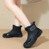Rain Shoes Women's Men's Short Low-top Rain Boots Non-slip Car Wash Water Shoes Fleece Waterproof Fashion Water Boots