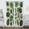 Green Plant Turtle Back Bamboo Window Curtain for Room 2 Panel Curtains for Bedroom Halloween Decoration Partition Shades Living