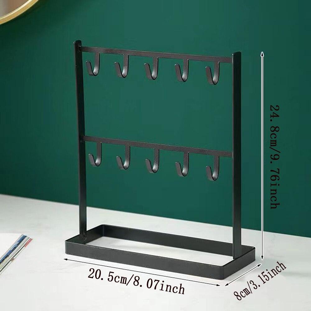 

Стол Железный Ювелирные Изделия Серьги Вешалка Ожерелье Волосы Серьги Браслет Дисплей Стойка Браслет Дисплей Стойка Ключница Хранение чёрный