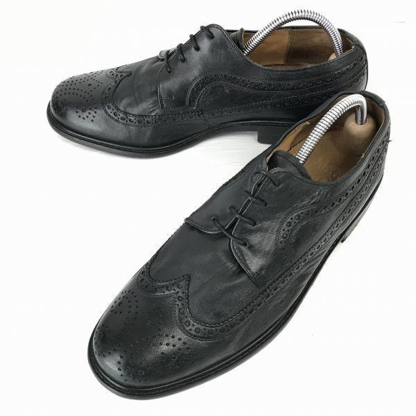 

Lloyd Germany heavy grain leather wingtip 27.0 black dress business shoes