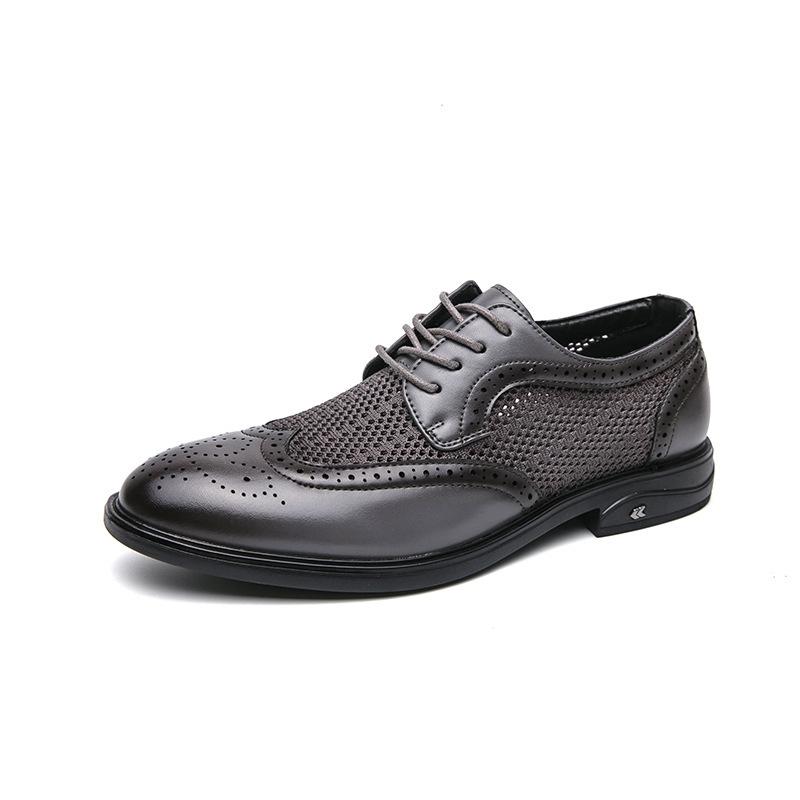 

Кожаные туфли мужские туфли большого размера новые полые Brock деловые мужские кожаные туфли сандалии модные туфли 46