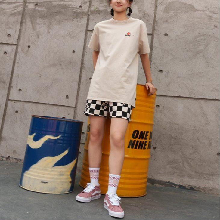 Vans T Shirts Women's Oat Crew Neck Moderate Straight Fit VN0008XY2N1