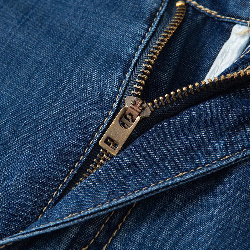 MONTAGUT Men's Tencel Blend Washed Straight-Leg Jeans