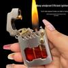 Zorro 786 Cyber Mecha Transparent Oil Tank Semi-automatic Kerosene Lighter