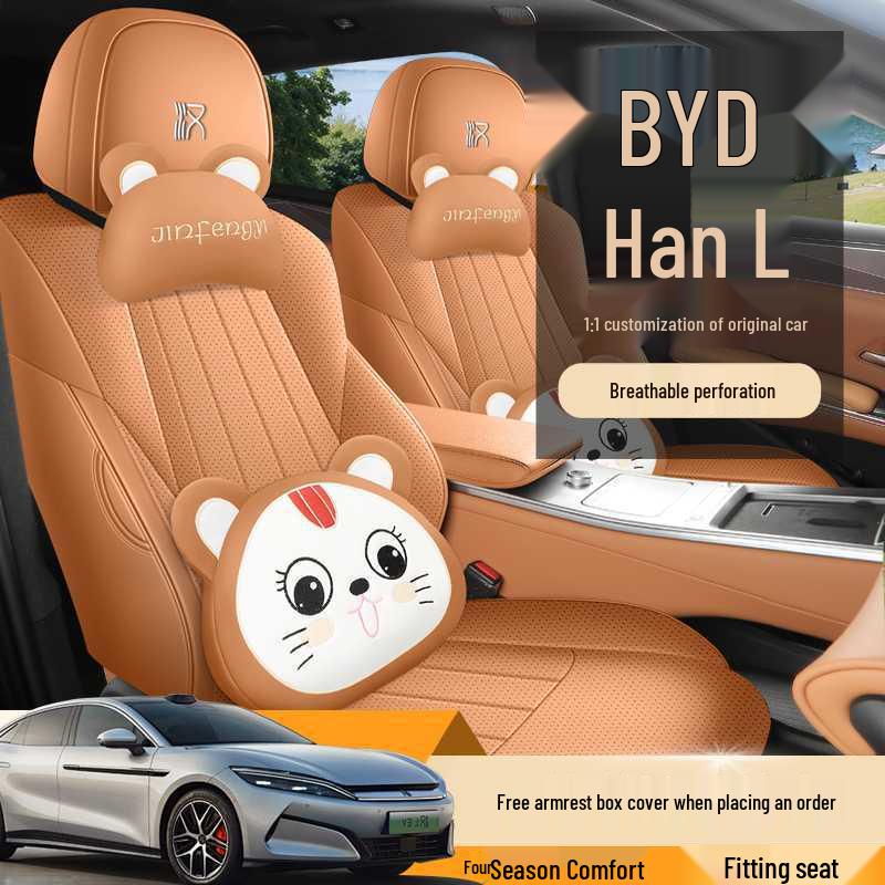 All-Season Leather Seat Covers for BYD Han L 2025 Model - Universal Fit
